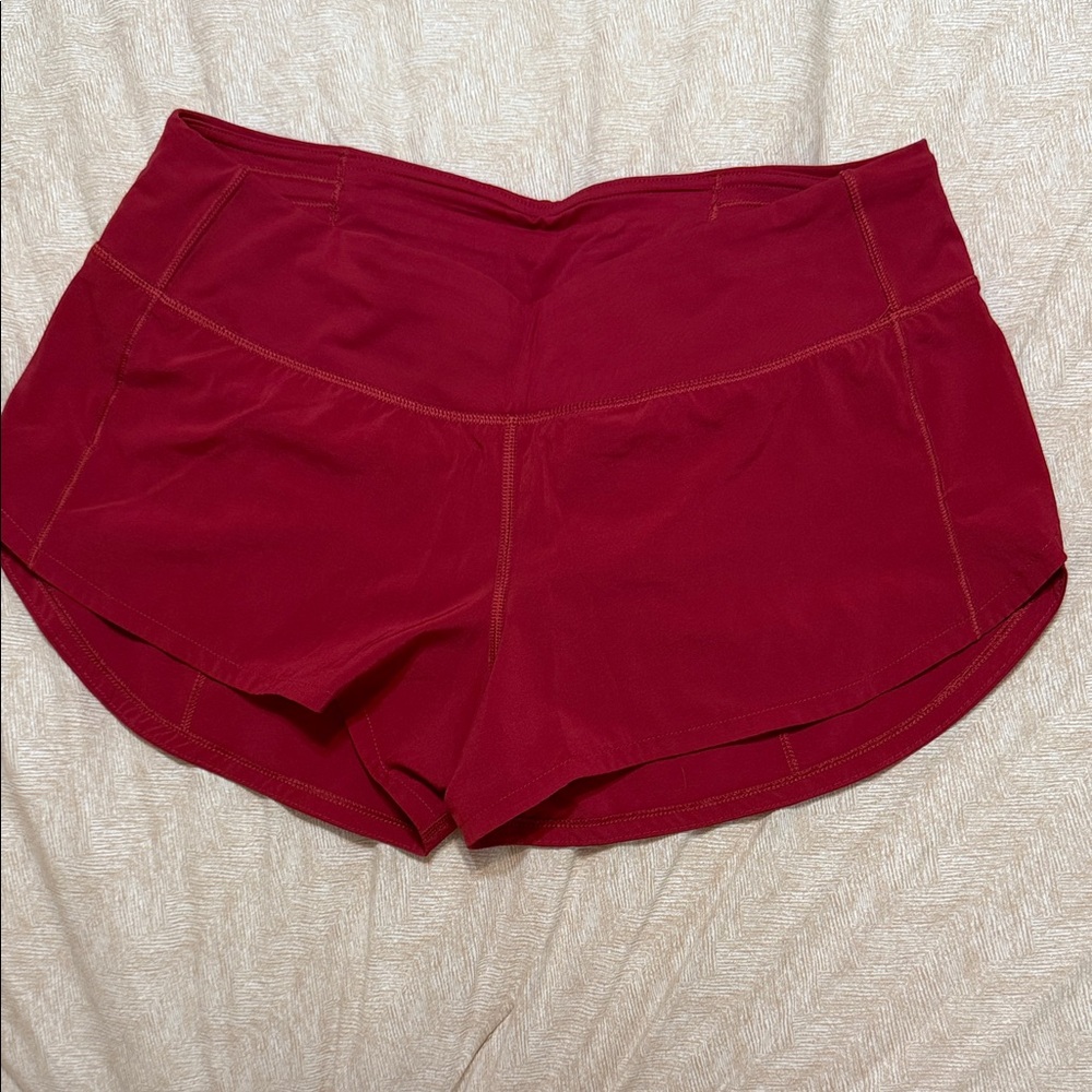 Lululemon Athletica Red Athletic Shorts